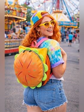 Novelty Large Capacity Kawaii Hamburger Cheeseburger Bookbag Backbag Laptop Bag